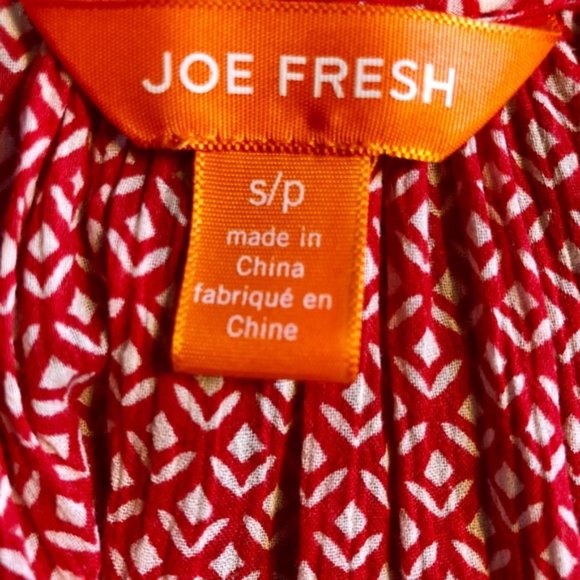 Joe Fresh Red White Boho Style Racerback Top - Picture 10 of 16